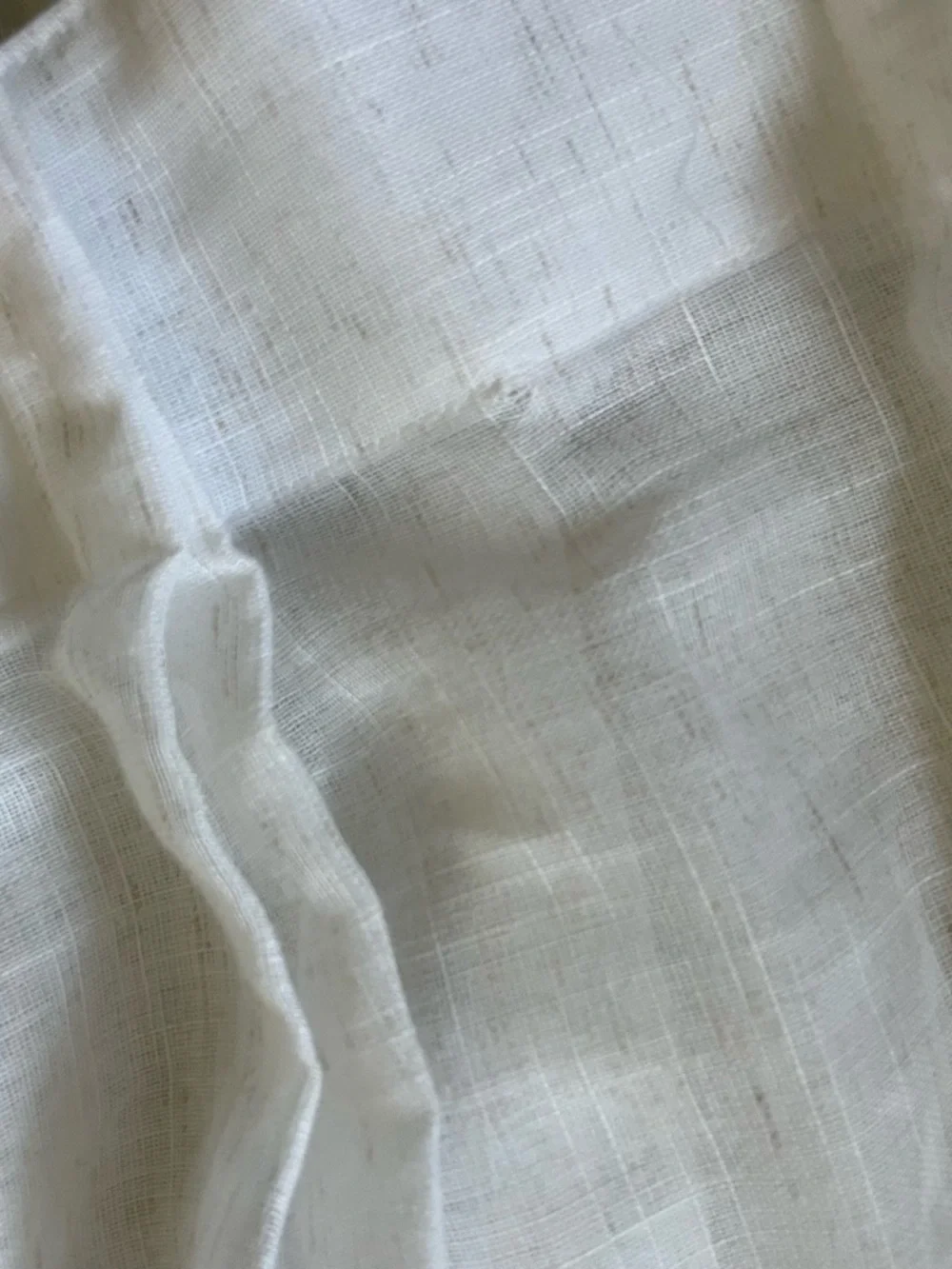 Twopages NEUTRAL Linen Pinch-Pleat Sheer Curtains in “Natural White” 52”x102”